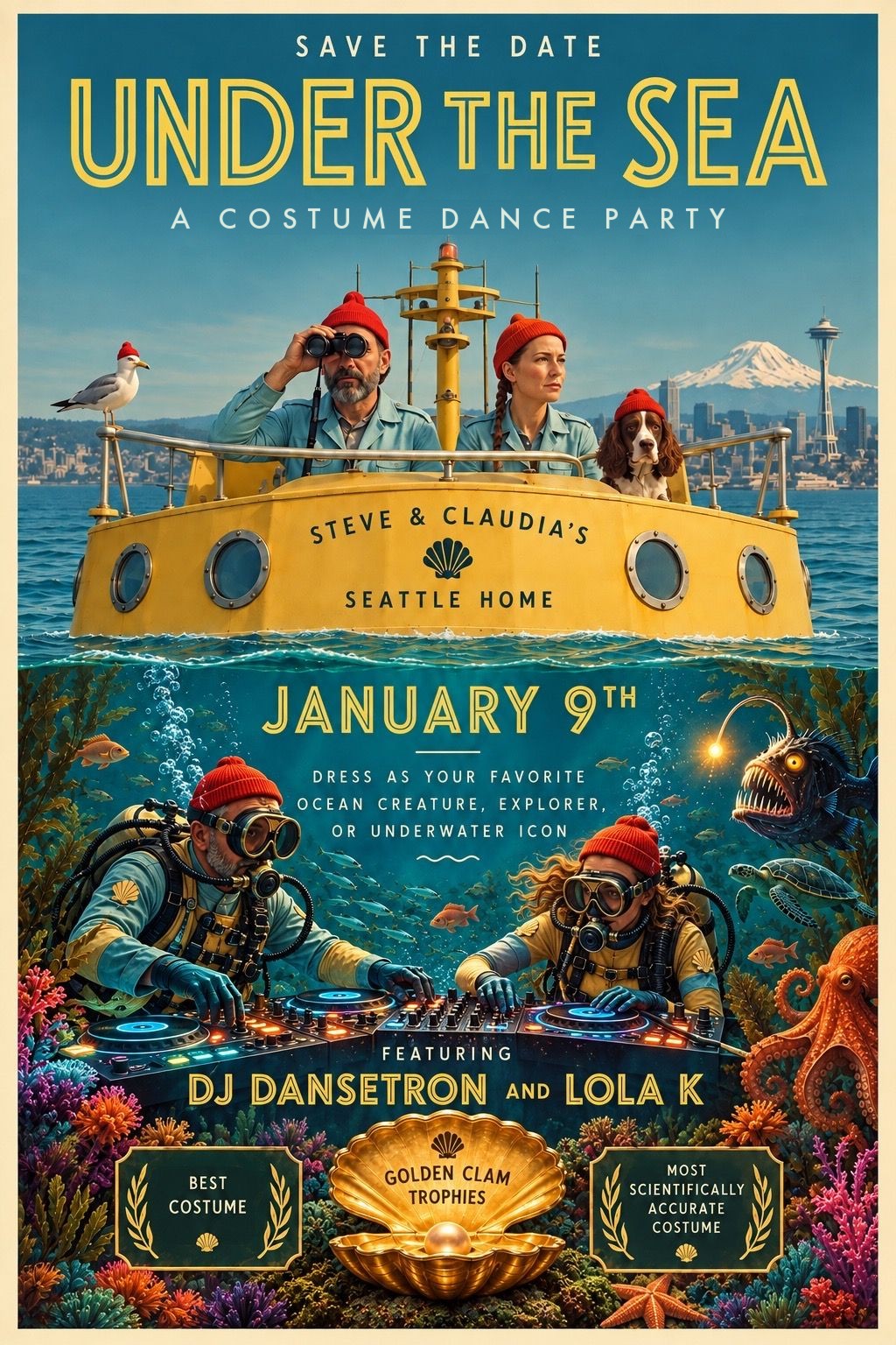 The Under the Sea party poster